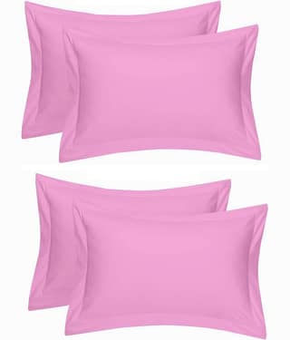 MAHALUXMI COLLECTION Pack of 4 White Pillow Cover