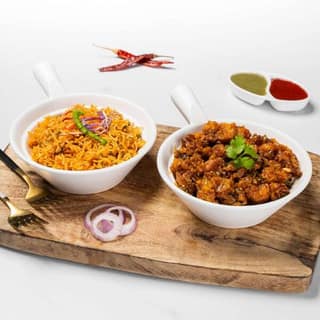 SCHEZWAN FRIED RICE- CHILLY PANNER DRY
