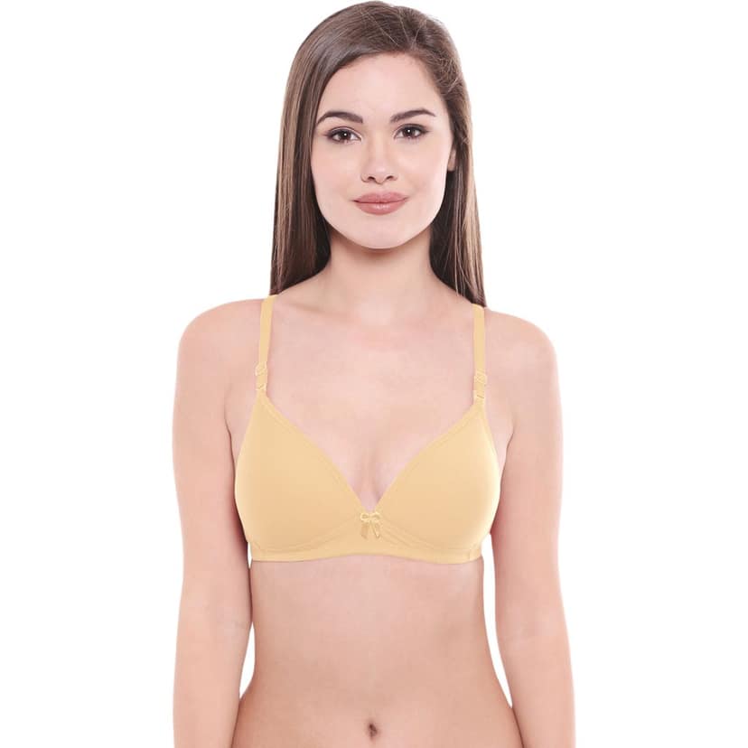 Bodycare Polycotton Padded Non wired Tshirt Bra-Pack of 3 view 2