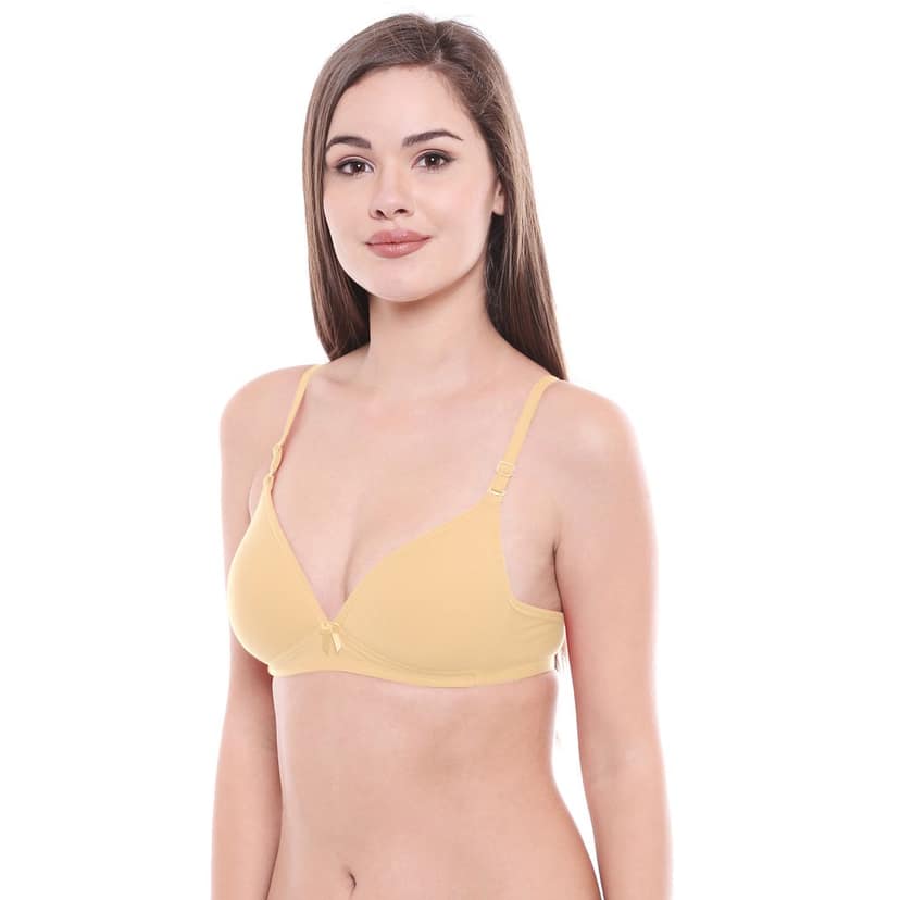 Bodycare Polycotton Padded Non wired Tshirt Bra-Pack of 3 view 3