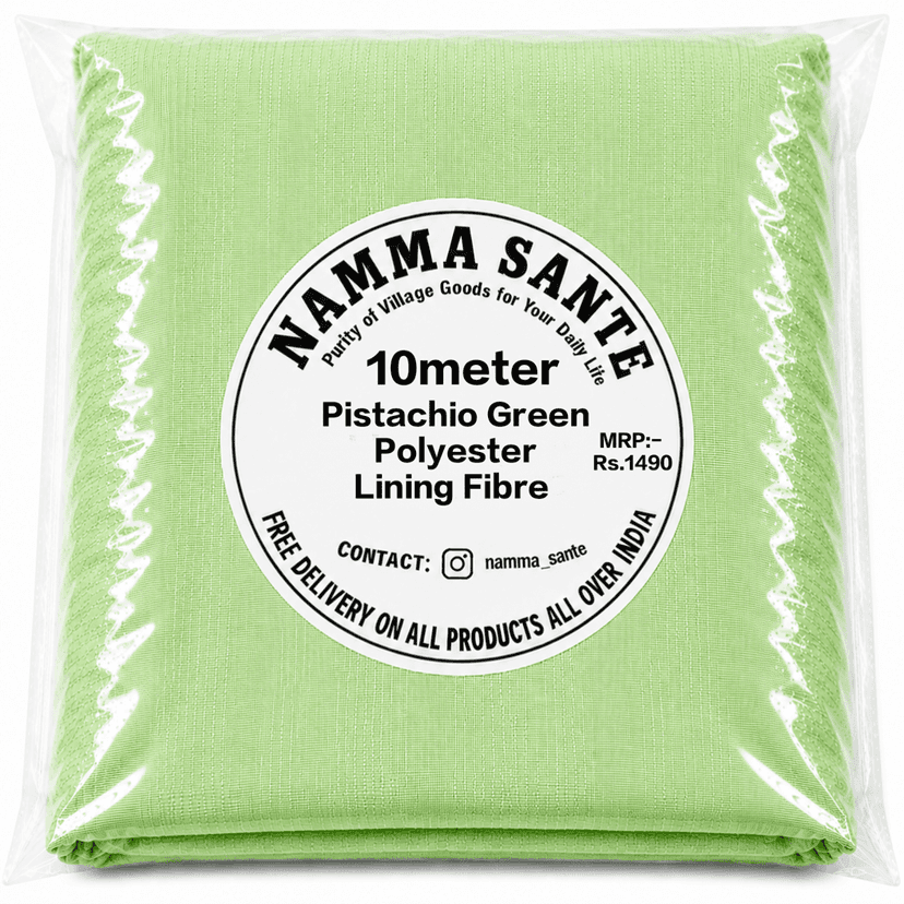 Pistachio Green Polyester Lining Fibre (Chhota Panna), Pistachio Green Polyester Lining Fabric (Chhota Panna), Light Pistachio Green Lining Fabric (Chhota Panna), Pistachio Green Polyester Fabric (Chhota Panna), Pistachio Grem view 4