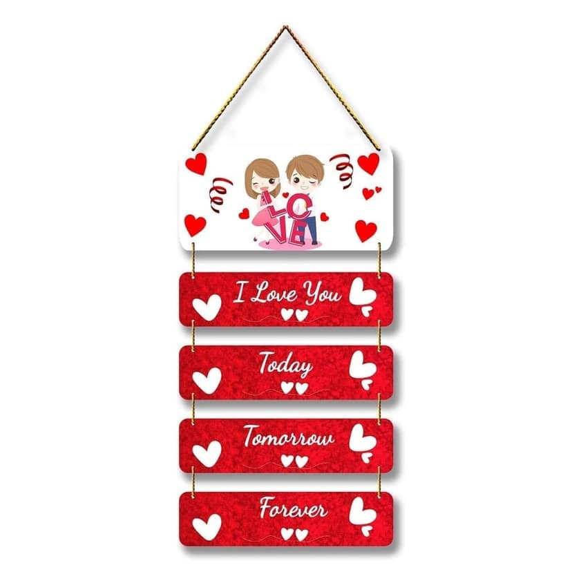 Charmor Couple Wooden Wall Hanger for Home | Office | Living Room | Gift | Wall Decor | Home Decor Hanging Items (WH3101)