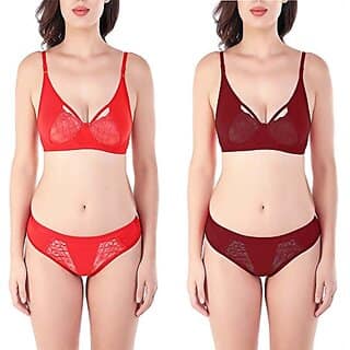 U-Light Sanya Soft Bra And Panty Set For Women | Beautiful Combo Of Lingerie Set | Bridal Bra Panty Set