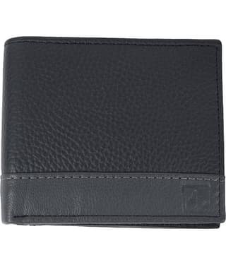 CIMONI Black Leather Men's Two Fold Wallet ( Pack of 1 )