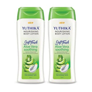 Yuthika Aloe Vera Body Lotion 100ml Pack of 2, Instant Hydration, Fast Absorbing & Long Lasting Nourishing Body Lotion