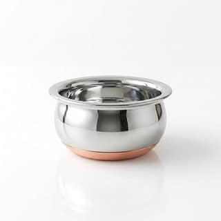 Steel-Copper Handi Serving Bowl, 13.5cm