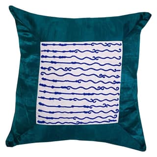 Garvi Gurjari (A Gujarat Govt Enterprise Dark Green Hand Embroidered Mashru Cushion Cover