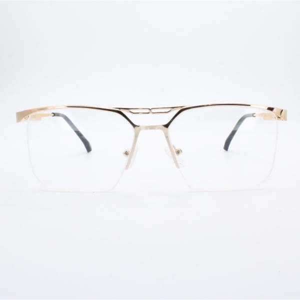 Lensoz Elite X Luxe Half Rim Rectangle Z - Medium - Golden view 2