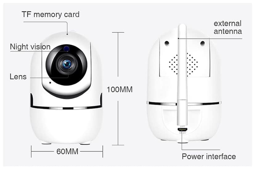 AUSHA AI Indoor Security Camera | 1080p HD, 360° Coverage, Motion Tracking, Two-Way Audio | Smart WiFi Camera view 3