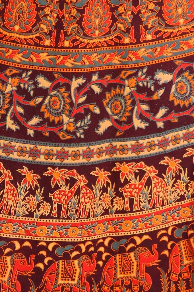 Fudge Wrap-Around Long Skirt from Pilkhuwa with Printed Animals view 6