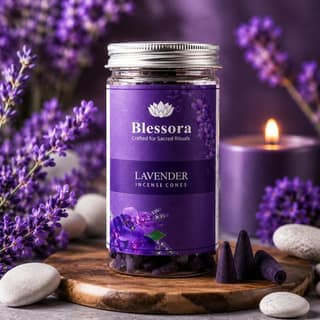 Blessora Lavender Dhoop Cones 35 Cones