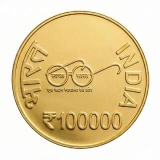 1 Lakh Rupees 1861-2011 Rabindernath Tagore Gold-plated Fantasy Coin Series view 2