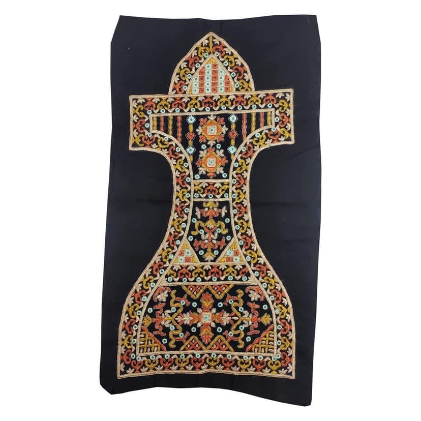 Garvi Gurjari (A Gujarat Govt Enterprise) Multicolor Hand Embroidered Yoke (GGCMEP15)