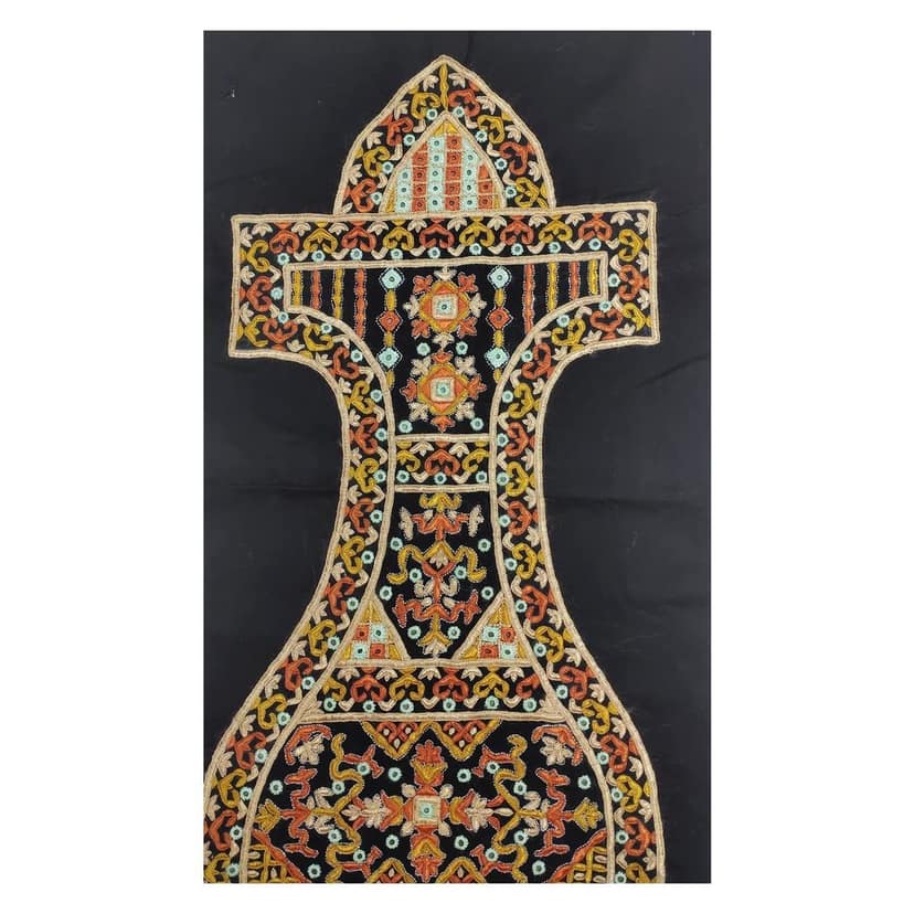 Garvi Gurjari (A Gujarat Govt Enterprise) Multicolor Hand Embroidered Yoke (GGCMEP15) view 2