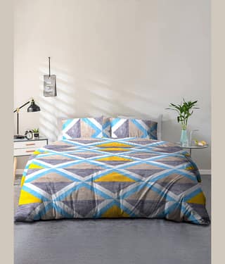 Cortina Cotton 1 Double Queen Bedsheet with 2 Pillow Covers ( Gray )