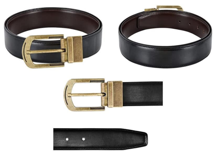 LOREM Black & Brown Reversible PU Leather Belt For Men New BT01-BKL03 view 4