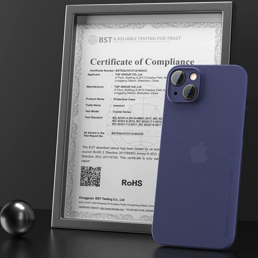 Memumi Ultra Slim 0.3mm Back Cover Case for Apple iPhone 14 Plus - Blue view 7