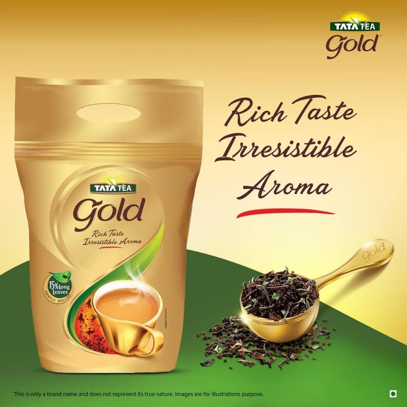 Tata Tea Gold Premium Assam Teas With Gently Rolled Aromatic Long Loose Leaves Rich & Aromatic Chai Black Tea 1 Kg view 2