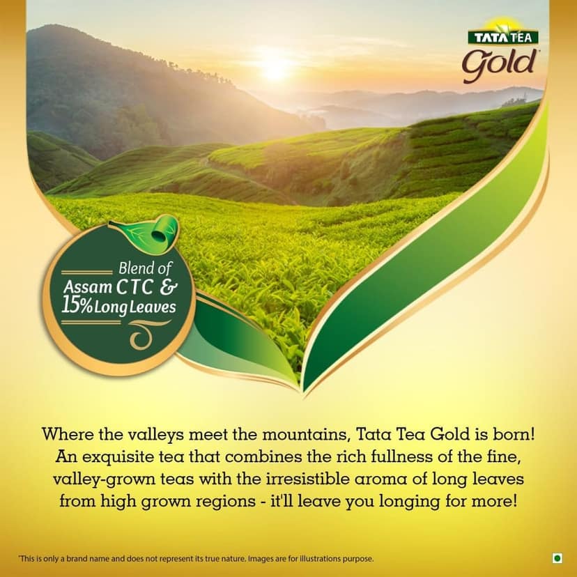 Tata Tea Gold Premium Assam Teas With Gently Rolled Aromatic Long Loose Leaves Rich & Aromatic Chai Black Tea 1 Kg view 3