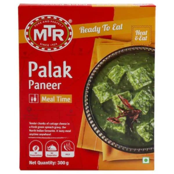 MTR Ready to Eat Palak Paneer 300 Gms