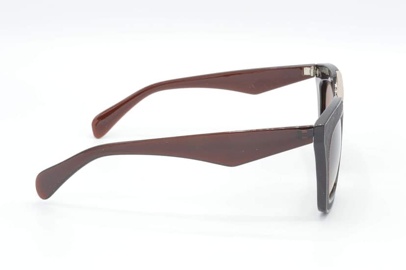 Hrinkar Unisex Rectangular Sunglasses Golden & White Frame, Brown & Grey Lens (Medium) - Pack of 2 view 4