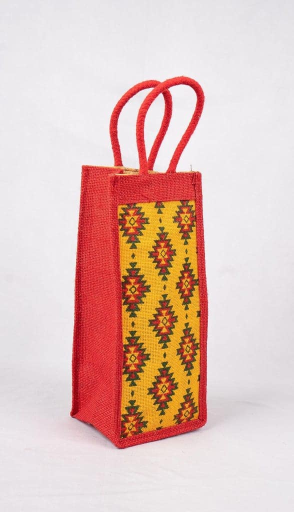 Sonchiriya Red printed hand held bag view 2