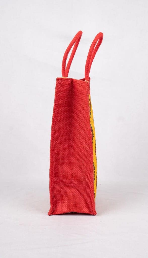 Sonchiriya Red printed hand held bag view 4