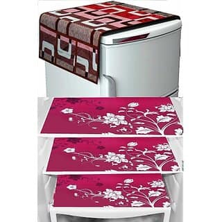 REVEXO Refrigerator Cover (Width: 20 cm, Multicolor)