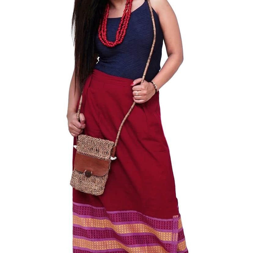 Banana Fiber Gypsy Bag (1SGAUTLKA02728) view 3