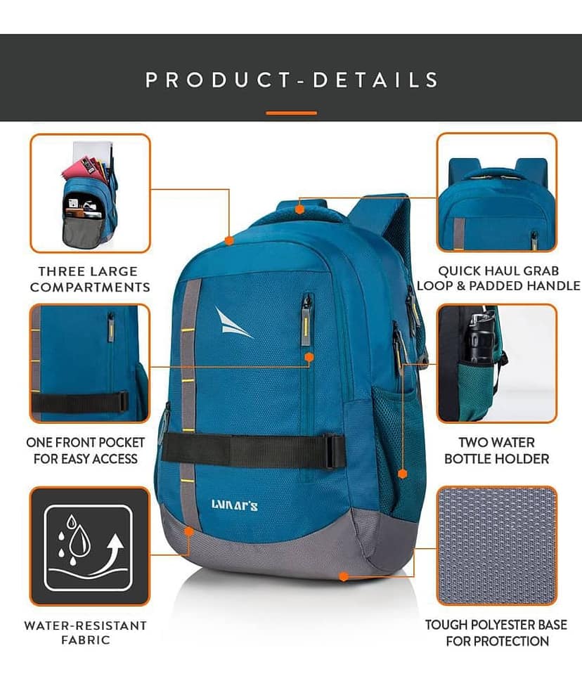 Lunar's 48 Ltrs Multi Color Backpack view 2
