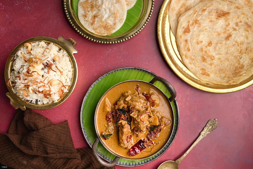 Nadan chicken curry + choice of options