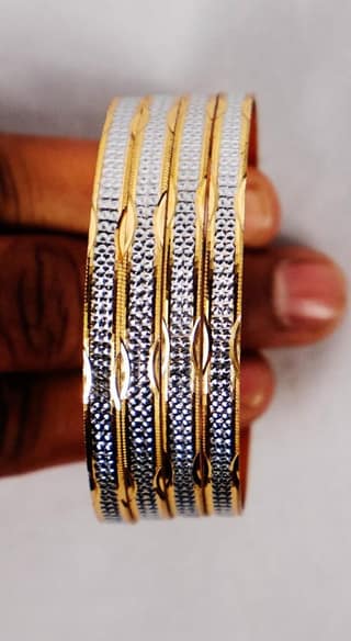 Gold and Silver Bangle Set