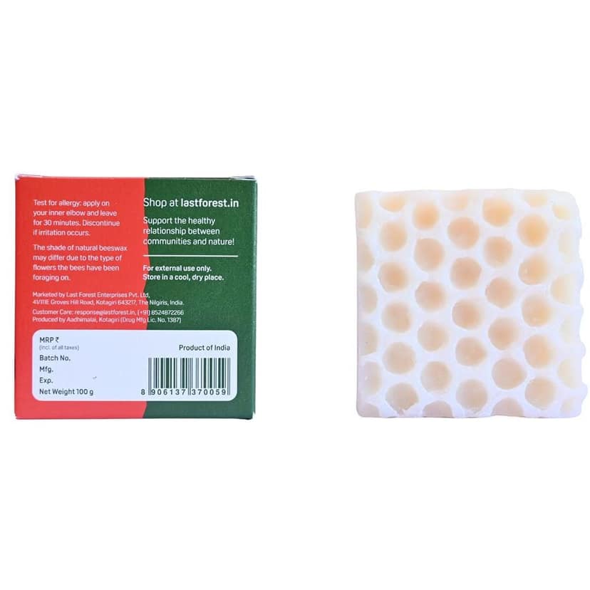 Last Forest Beeswax Soap (100gm), Herbal Bathing Soap for Glowing Skin, Handcrafted, Handmade, 100% Natural Ingredients, Moisturizing, Natural Beeswax, Bathing Soap for Men & Women (Geranium) view 5