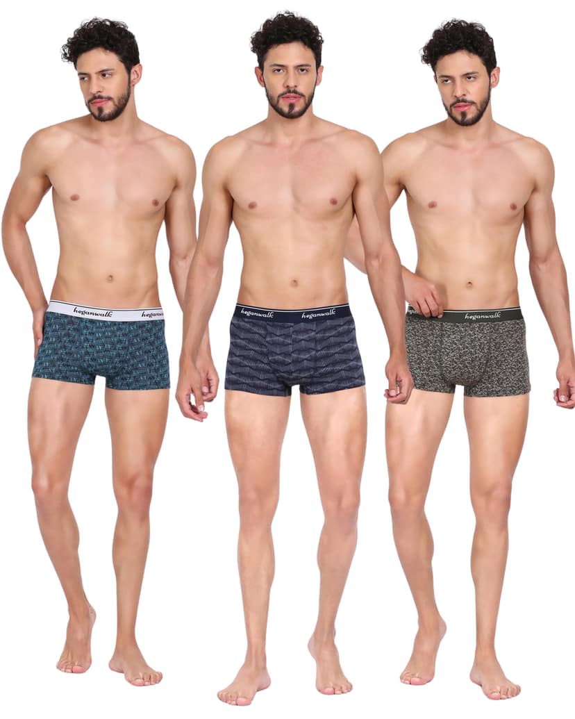 Comfort Zoners || Pack of 3 Men's Printed Trunks