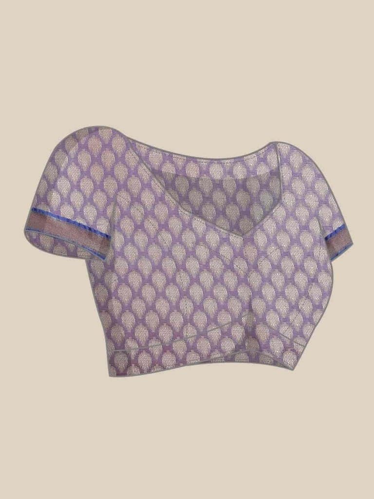 Women's Ikkat Designer Silk Saree With Unstiched Blouse Piece view 4