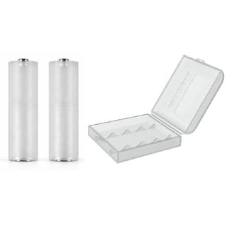 AAA to AA Battery Converter Adapter Sleeves – Converts AAA Batteries to AA Size | Reusable Battery Holders for Remote, Toys, Clock & More (Pack of 2 with 4 slot Box)
