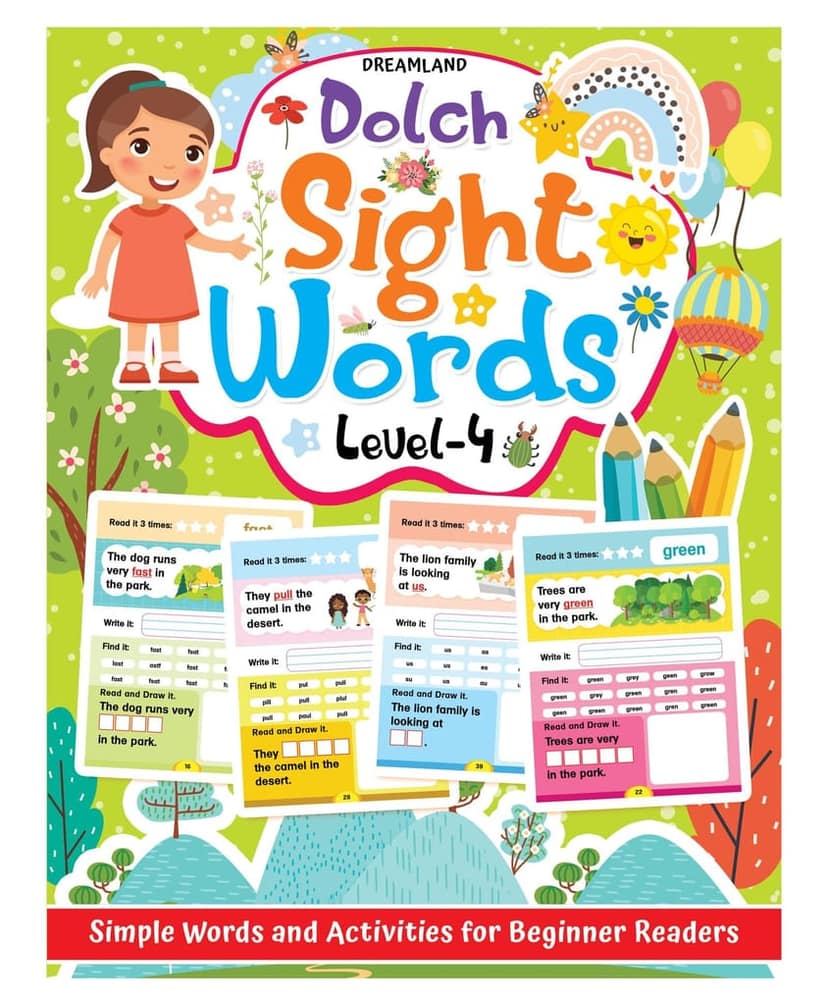 Dolch Sight Words Level 4- Simple Words and Activities for Beginner Readers [Paperback] Dreamland Publications