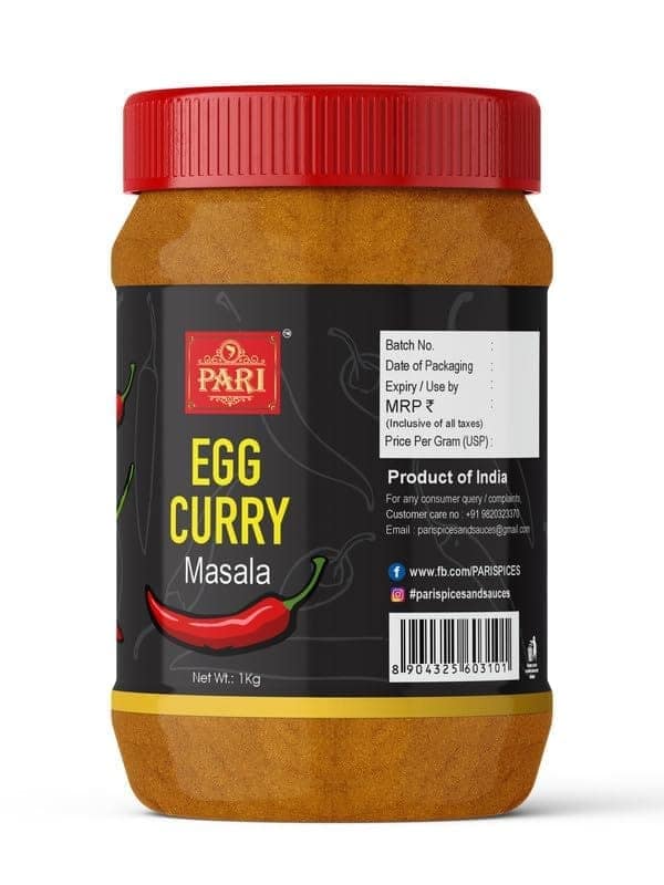 Pari Egg Curry Masala | Egg Curry | Spices | Best Egg curries and Gravies | Anda Rassa Masala | Baida Curry Masala | (Pack of 1 x 1000g) view 5