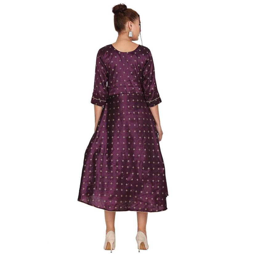 Florence Women's art silk Anarkali Dress Material view 2