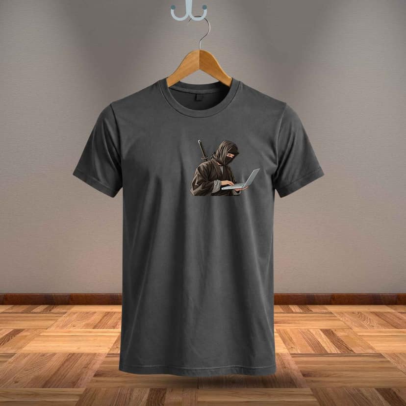 Trishoolin Cyber Ninja Anime Theme T-Shirt | Design 40022MB | Cotton Regular Fit | Crew Neck / Round Neck Half Sleeve | Pack of 1