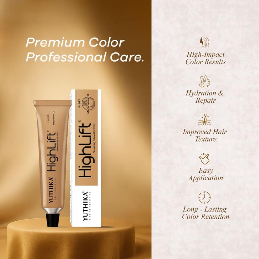 Yuthika Professional High Lift Creme Hair Colour 12.1 Very Light Ash Brown 50g, Permanent Hair Color for Women & Men view 5