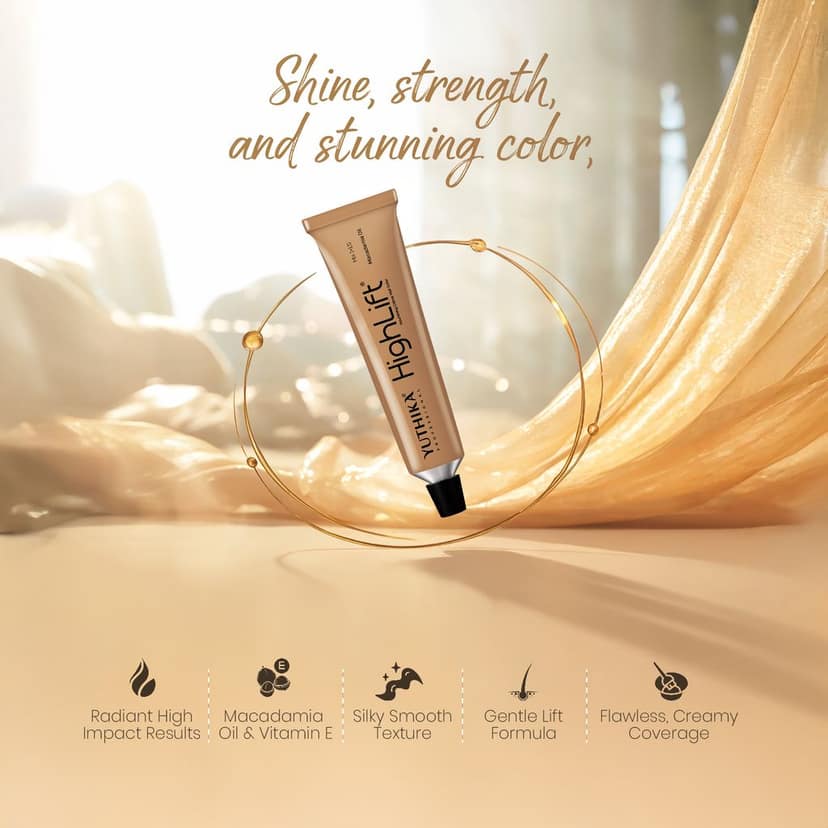 Yuthika Professional High Lift Creme Hair Colour 12.1 Very Light Ash Brown 50g, Permanent Hair Color for Women & Men view 6