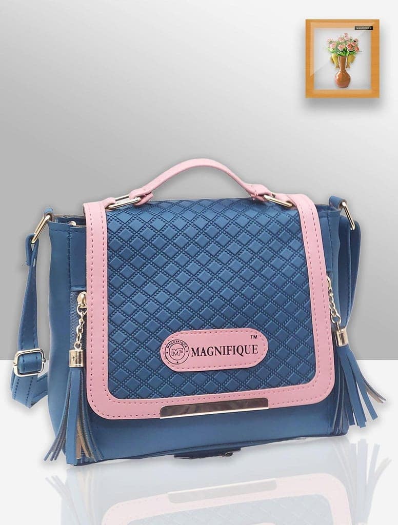 Magnifique Women's Hand/Sling/Side Bag/purse Polyurethane Western (Turquoise) view 2