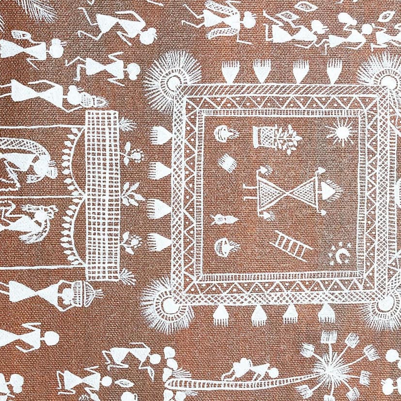 Garvi Gurjari (A Gujarat Govt Enterprise Brown Warli Painting view 2