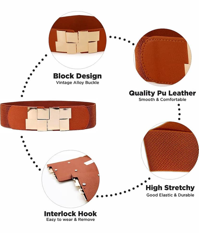 REDHORNS Fabric Women's Stretchable Belt ( Pack of 1 ) view 2