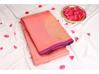 Pink Handloom Kanchipuram Silk Pattu Saree