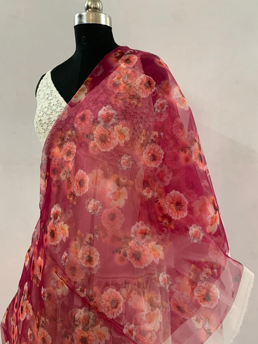 NVDPO006-Dark pink Orangza | Per meter view 3