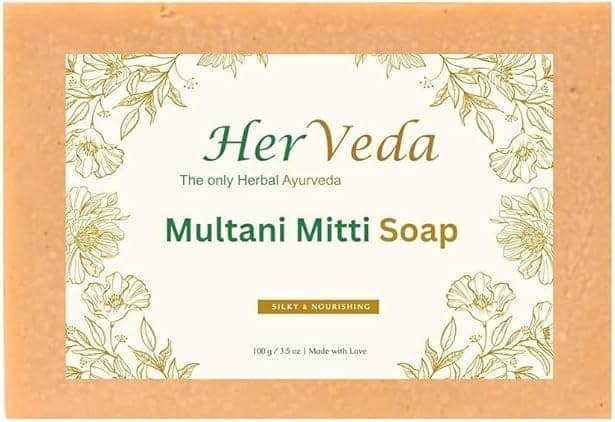 HerVeda Multani Mitti Glycerin Soap, 100g