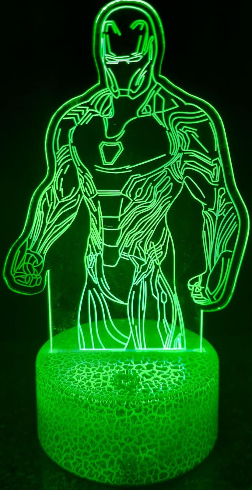 3D Acrylic Illusion Lights Iorn Man| 16colors Touch & Remotecontrol| Battery & USB type view 2