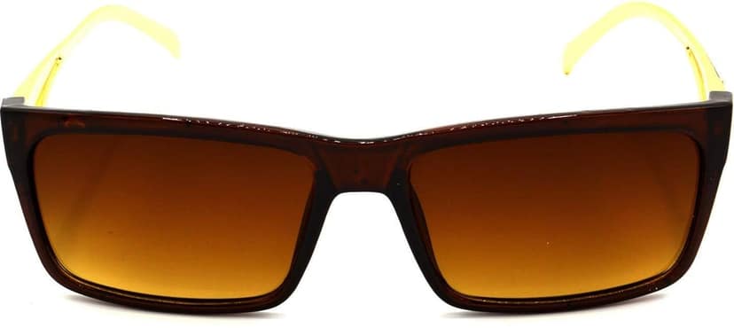 HRINKAR Unisex Round Sunglasses Brown & Golden Frame, Brown Lens (Medium) - Pack of 2 view 3